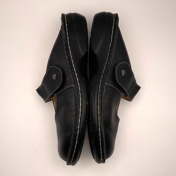 Finn Comfort Black Leather Mary Jane Clog Sandals EU 38 US 7 Comfort Germany - Picture 11 of 12